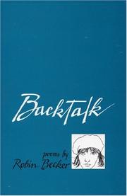 Cover of: Backtalk: poems