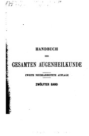 Cover of: Geschichte der Augenheilkunde v. 9, 1918