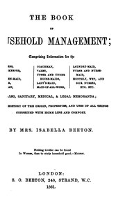 Cover of: The book of household management by Mrs. Beeton