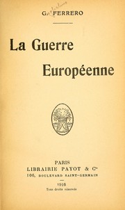 Cover of: Le guerre européenne