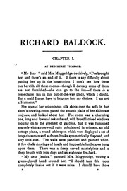 Cover of: Richard Baldock: an account of some episodes in his childhood, youth, and early manhood, and of the advice that was freely offered to him