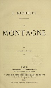 Cover of: La montagne by Jules Michelet