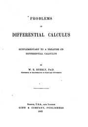 Cover of: Problems in differential calculus.: Supplementary to a treatise on differential calculus