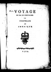 Cover of: Voyage de Mr. le Chevalier de Chastellux en Amérique