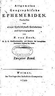 Cover of: Allgemeine geographische Ephemeriden by Friedrich Justin Bertuch