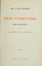 Cover of: Onze voorouders by Jacob van Lennep