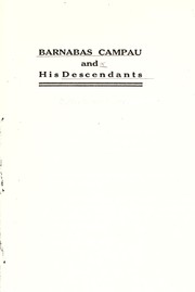 Cover of: Barnabas Campau and his descendants. by Clarence Monroe Burton