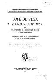 Cover of: Lope de Vega y Camila Lucinda