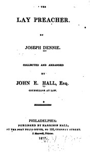 Cover of: The lay preacher by Joseph Dennie