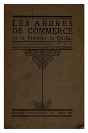 Cover of: Les arbres de commerce de la province de Québec. by J. C. Langelier
