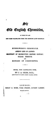 Cover of: Six old English chronicles by J. A. Giles