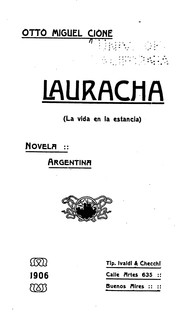 Cover of: Lauracha: (la vida en la estancia) novela argentina.