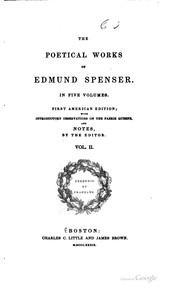 Cover of: The poetical works of Edmund Spenser.