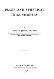 Cover of: Plane and spherical trigonometry