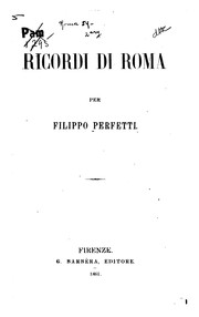 Cover of: Ricordi di Roma