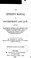 Cover of: The Citizens' Manual of Government and Law: Comprising the Elementary Principles of Civil ...
