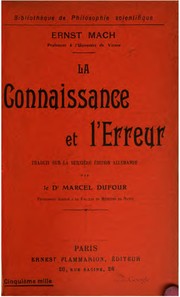 Cover of: La connaissance et l'erreur