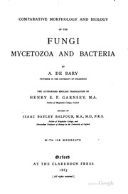 Cover of: Comparative morphology and biology of the Fungi, Mycetozoa and bacteria