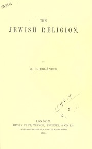 Cover of: The Jewish religion.