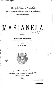 Cover of: Marianela. by Benito Pérez Galdós