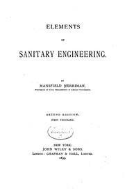 Cover of: Elements of sanitary engineering. by Mansfield Merriman