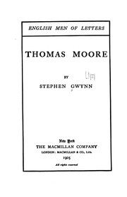 Cover of: Thomas Moore.