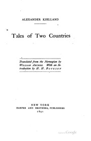 Cover of: Tales of two countries by Alexander Lange Kielland
