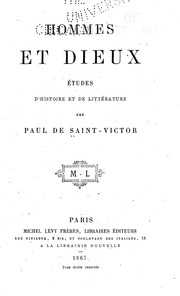 Cover of: Hommes et dieux: études d'histoire et de littérature