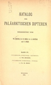 Cover of: Katalog der Paläarktischen dipteren