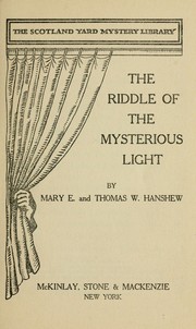 Cover of: The riddle of the mysterious light