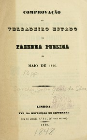 Cover of: Comprovação do verdadeiro estado da fazenda publica em Maio de 1846.