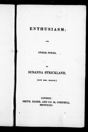 Cover of: Enthusiasm: and other poems