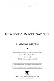 Cover of: Forgeyer un miṭtsayṭler