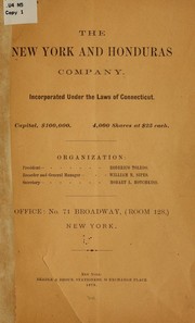 The New York and Honduras company by New York and Honduras company