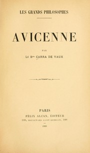 Cover of: Avicenne