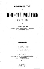Cover of: Principios de derecho político: Introducción