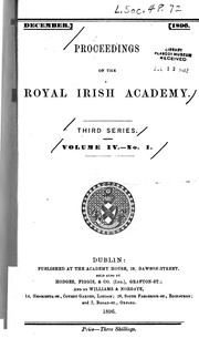 Cover of: Proceedings of the Royal Irish Academy by Royal Irish Academy