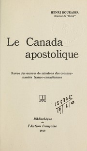 Cover of: Le Canada apostolique