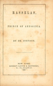 Cover of: Rasselas, Prince of Abyssinia by Samuel Johnson