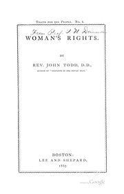 Cover of: Woman's rights by Todd, John