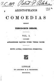 Cover of: Aristophanis Comoedias by Aristophanes