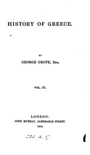 Cover of: A History of Greece by George Grote, George Grote