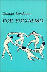 Cover of: For socialism by Gustav Landauer
