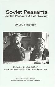 Cover of: Soviet Peasants by Lev Timofeev, Armando Pitassio