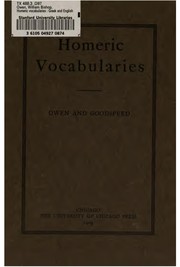 Cover of: Homeric Vocabularies: Greek and English Wordlists for the Study of Homer