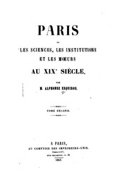 Cover of: Paris: ou Les sciences, les institutions, et les mœurs au XIXe siècle.