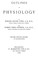 Cover of: Outlines of physiology