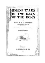 Cover of: Mission tales in the days of the dons