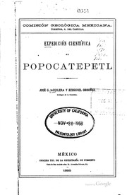 Cover of: Expedición científica al Popocatepetl.