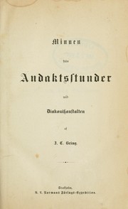 Cover of: Minnen från andaktsstunder wid Diakonissanstalten